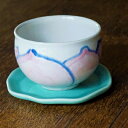 【ふるさと納税】【ゆのみと小皿】 蓮の花 蓮の葉 模様【1249699】