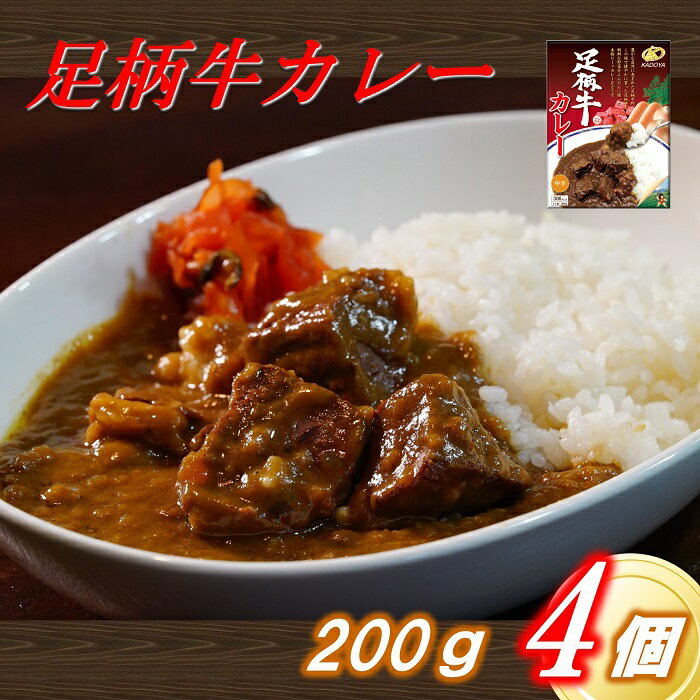 【ふるさと納税】足柄牛を贅沢に使ったカレー200g×4個セッ