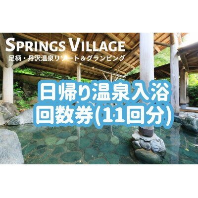 SPRINGS VILLAGE 足柄丹沢温泉リゾート&グランピング 日帰り温泉入浴回数券(11回分)【1480429】