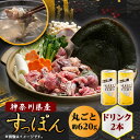 【ふるさと納税】【のし付き】神奈川産すっぽん鍋丸ごと1匹(620g)&ドリンク2本(各180g)セット【配送不可地域:離島】【1617540】