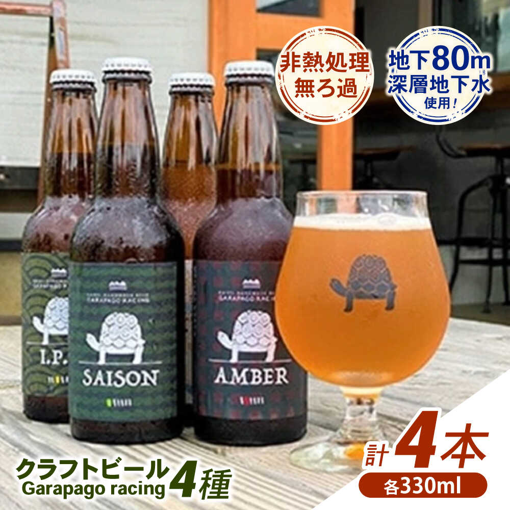[お中元対象][神奈川県クラフトビール] Garapago racing オススメ4本セット[有限会社テクノプラン]開成町 ビール お酒 酒 おまかせ 詰め合わせ セット 飲み比べ 330ml 酒 ギフト ご当地ビール 地ビール おしゃれ キャンプ 宅飲み [BDAK001]