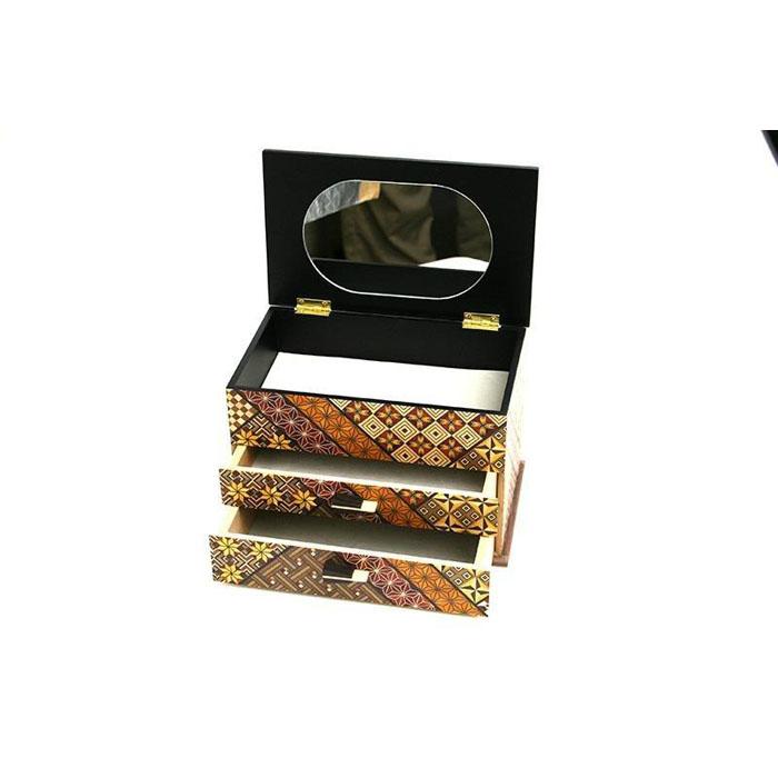 【ふるさと納税】7寸2ツ引き出し ハネ鏡 小寄木 | 神奈川県 箱根町 箱根 楽天ふるさと 納税 返礼品 支援 寄木細工 伝統工芸 伝統工芸品 工芸品 お土産 土産 おみやげ 寄木 秘密箱 鏡 ミラー かがみ 日用雑貨 雑貨 ワンストップ特例