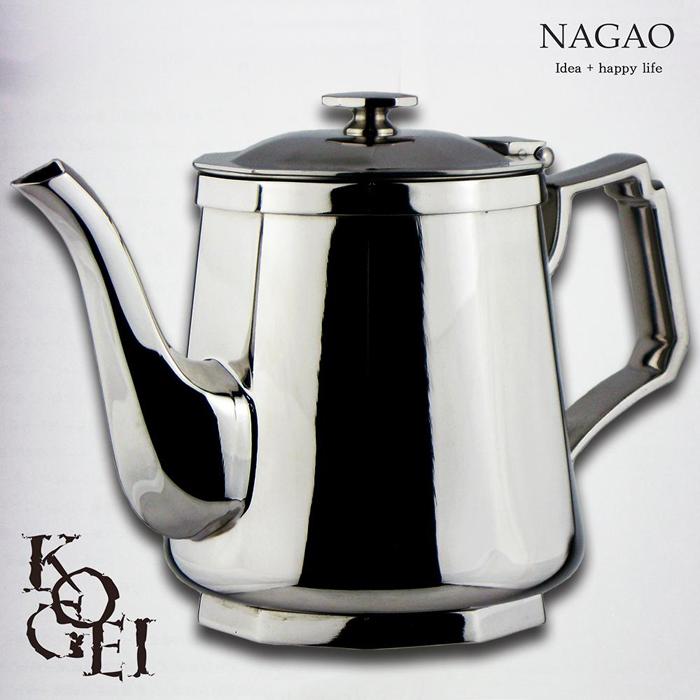 ナガオ KOGEI 極厚鏡面 ティーポット 680ml 18-8ステンレス | キッチン用品 調理器具 人気 おすすめ 送料無料