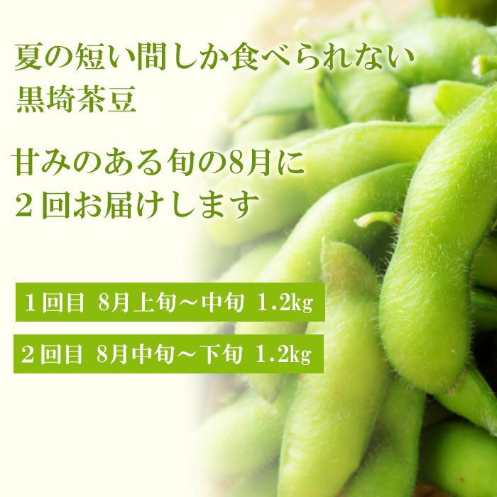 【ふるさと納税】【2回お届け 定期便】 GI登録 くろさき茶豆1.2kg×2回 2024年8月発送