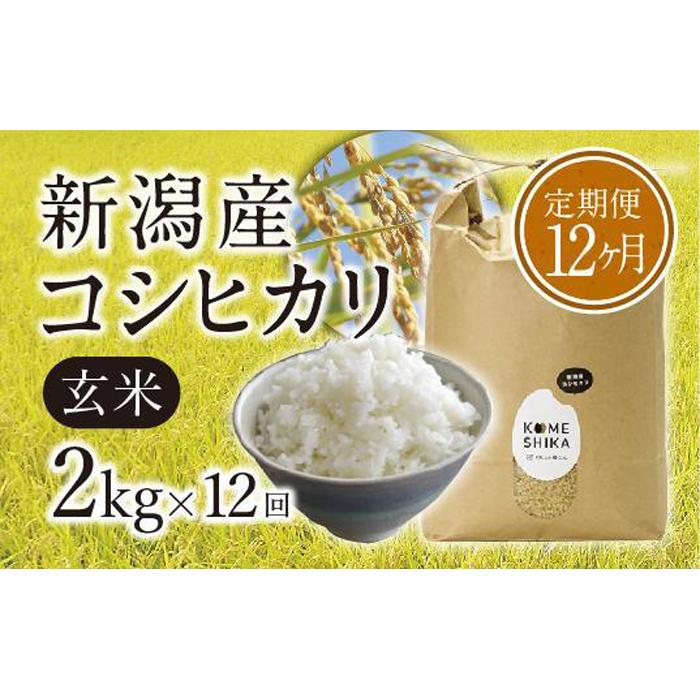 新潟産コシヒカリ 玄米2kg×12回 | お米 こめ 食品 人気 おすすめ 送料無料