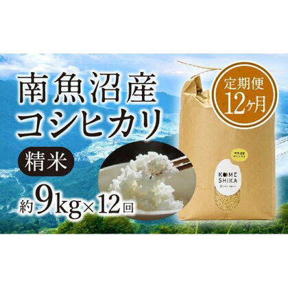 【令和5年産米】【定期便12ヵ月】雪室貯蔵 南魚沼産コシヒカリ 精米約9kg×12回 精米したてをお届け | お米 こめ 食品 人気 おすすめ 送料無料