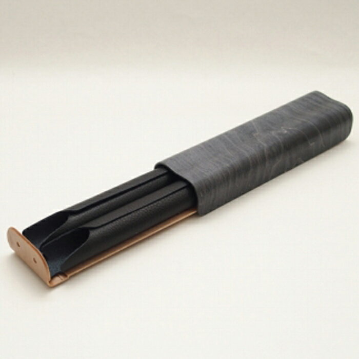 【ふるさと納税】【百年物語プロジェクト】 万年筆ケース2本差し『ブラック』