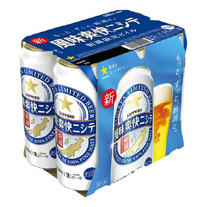 【ふるさと納税】【6ヶ月定期便】新潟限定ビイル 風味爽快ニシテ（サッポロ） 500ml×24本