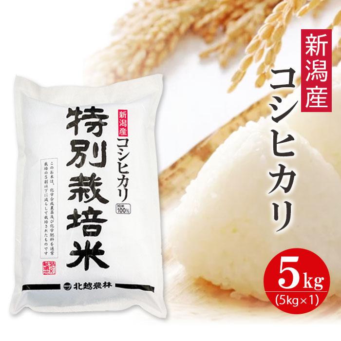 新潟産コシヒカリ 特別栽培米5kg 新潟認証米 令和5年産