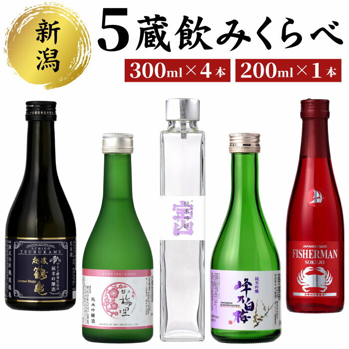 【ふるさと納税】新潟5蔵元純米吟醸飲み比べ5本セット　【 お