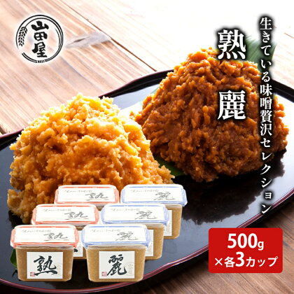 生きている味噌贅沢セレクション500g×各3カップ　【 調味料 料理 調理 味付け 和食 日本食 みそ汁 】