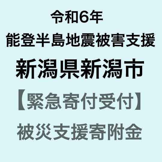 【ふるさと納税】【令和6年能登半島地震災害支援緊急寄附受付】新潟県新潟市災害応援寄附金（返礼品はありません）