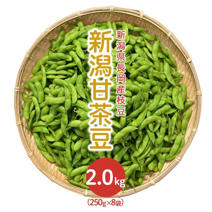 【ふるさと納税】枝豆 小分け 新潟 冷蔵配送 75E-10新潟県長岡産枝豆2.0kg【新潟甘茶豆250g×8袋入り】のサムネイル