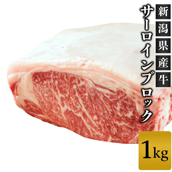 10位! 口コミ数「3件」評価「5」牛肉 ブロック 76-69新潟県産牛（長岡産）サーロイン1kgブロック