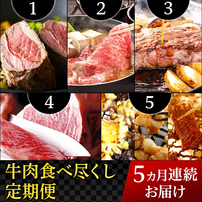 楽天新潟県長岡市【ふるさと納税】76-73【5ヶ月連続お届け】牛肉食べ尽くし定期便