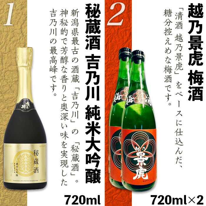 【ふるさと納税】日本酒 飲み比べ 新潟 A0-49【6ヶ月連続お届け】越後長岡酒蔵逸品定期便