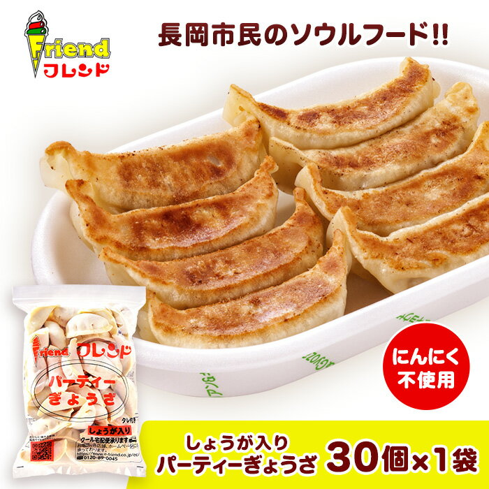【ふるさと納税】J2-12【フレンド】「しょうが入りパーティーぎょうざ」30個 ※にんにく不使用