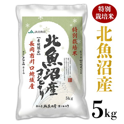 楽天ふるさと納税　【ふるさと納税】米 5kg 白米 魚沼 新潟こしひかり 令和5年 5S05-1北魚沼産コシヒカリ特別栽培米5kg（長岡川口地域）