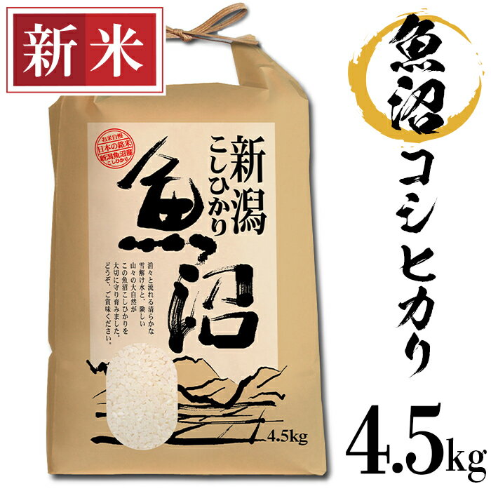 【ふるさと納税】米 白米 コシヒカリ 魚沼 新潟 令和5年 新米 B7-38新潟県魚沼産（長岡川口地域）コシヒカリ4.5kg