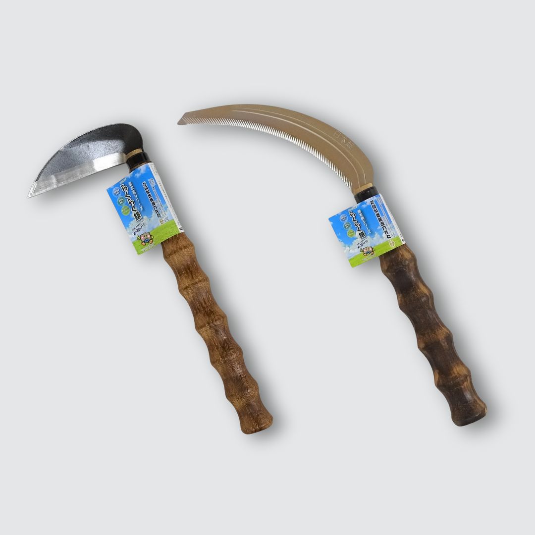 【ふるさと納税】OoGANEらくらくグリップ小鎌鋼付・ステン鋸鎌焼木柄セット 草とり ガーデニング 除草作業 草刈り鎌 かま カマ 農具 農作業 園芸用品 【0...