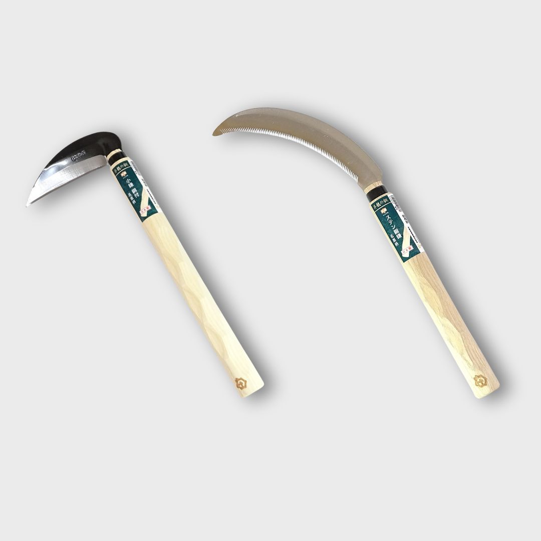 【ふるさと納税】昇龍の鋼 名栗柄小鎌鋼付・ステン鋸鎌セット 草とり ガーデニング 除草作業 草刈り鎌 かま カマ 農具 農作業 園芸用品 【011S320】