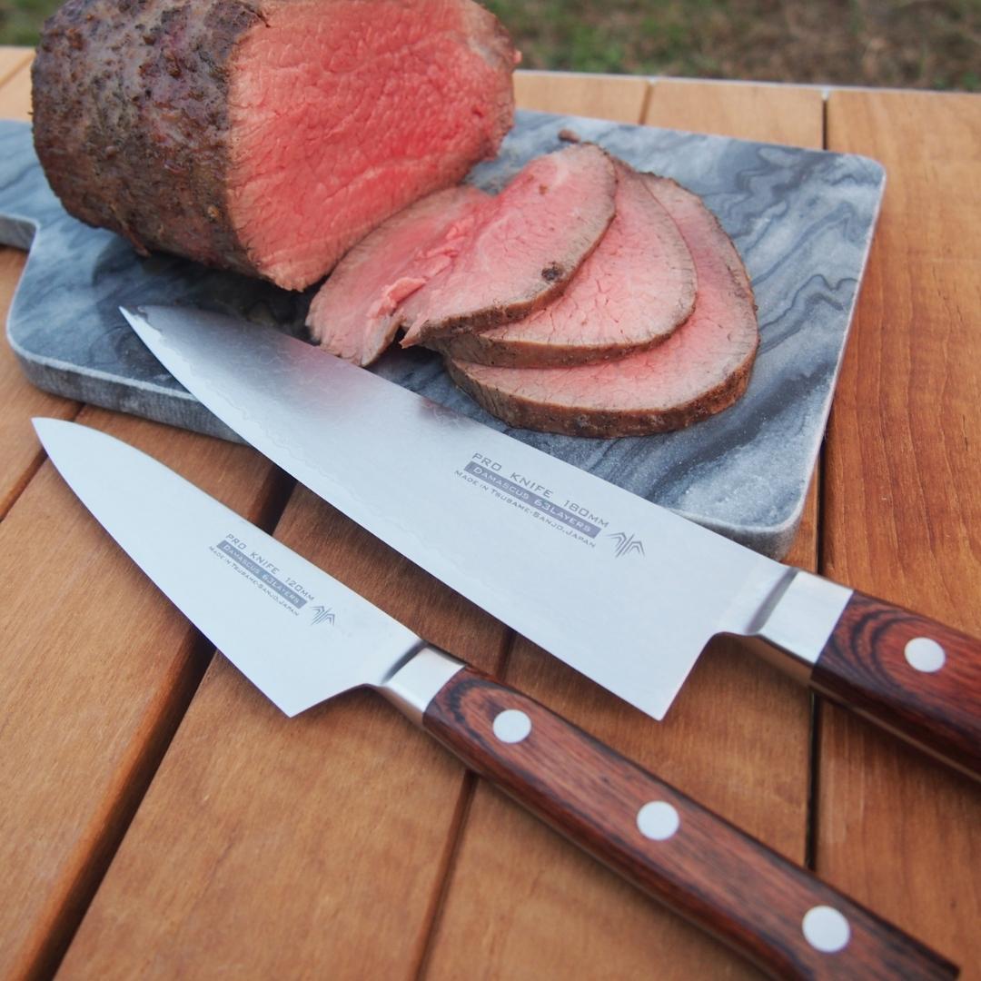 【ふるさと納税】Pro Chef Knife set B : 180mm(B)+120mm(P) 牛刀 包丁 ペティナイフ 庖丁 キッチン用品 [Muthos Homura] 【312S001】