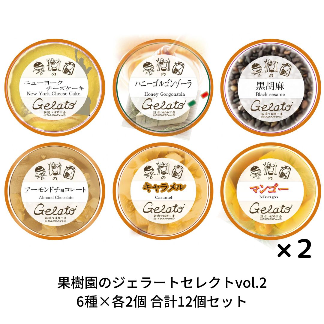 【ふるさと納税】果樹園のジェラートセレクトvol.2 [6種×各2個] 合計12個セット ジェラート詰合せ アイ..