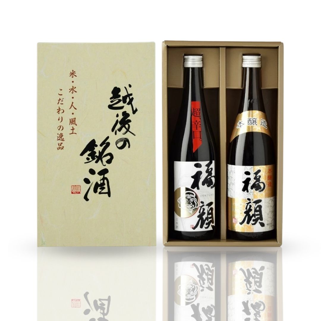 福顔ギフトセット(720ml×2本) 新潟県 日本酒 超辛口 純米吟醸 本醸造 [福顔酒造] 