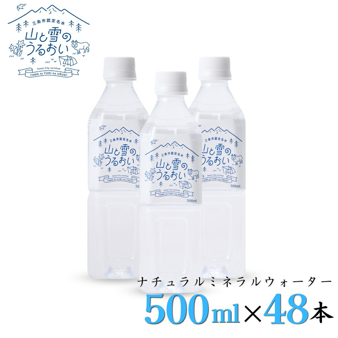 13位! 口コミ数「0件」評価「0」ナチュラルミネラルウォーター 山と雪のうるおい 500ml×48本 軟水 天然水 湧水 ミネラルウォーター 防災用品 防災グッズ【014S0･･･ 