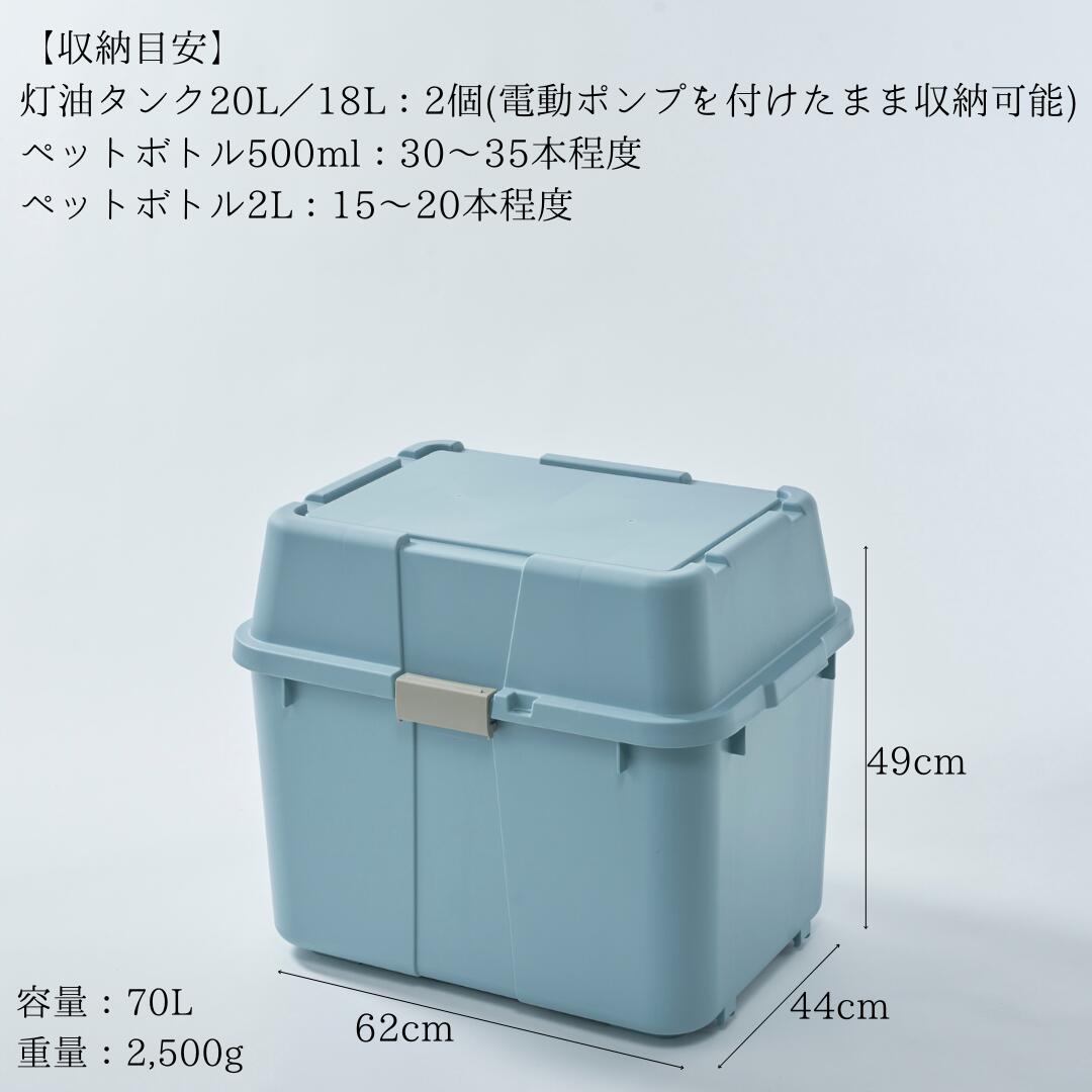 【ふるさと納税】トランクボックス620 2個セット サックスブルー 収納 物置 宅配ボックス 灯油タンク収納 灯油缶収納 キャスター付き コンテナ アウトドア [株式会社オビタス] 防災 防災グッズ 防災用品 【010S523】