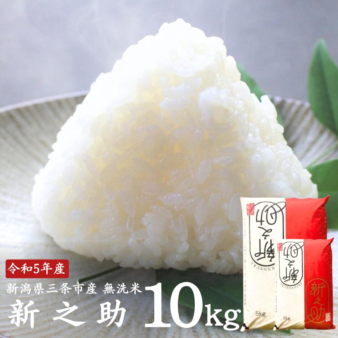 無洗米 新之助 10kg(5kg×2袋) 新潟県三条市産 [外山敏雄商店]【020S038】