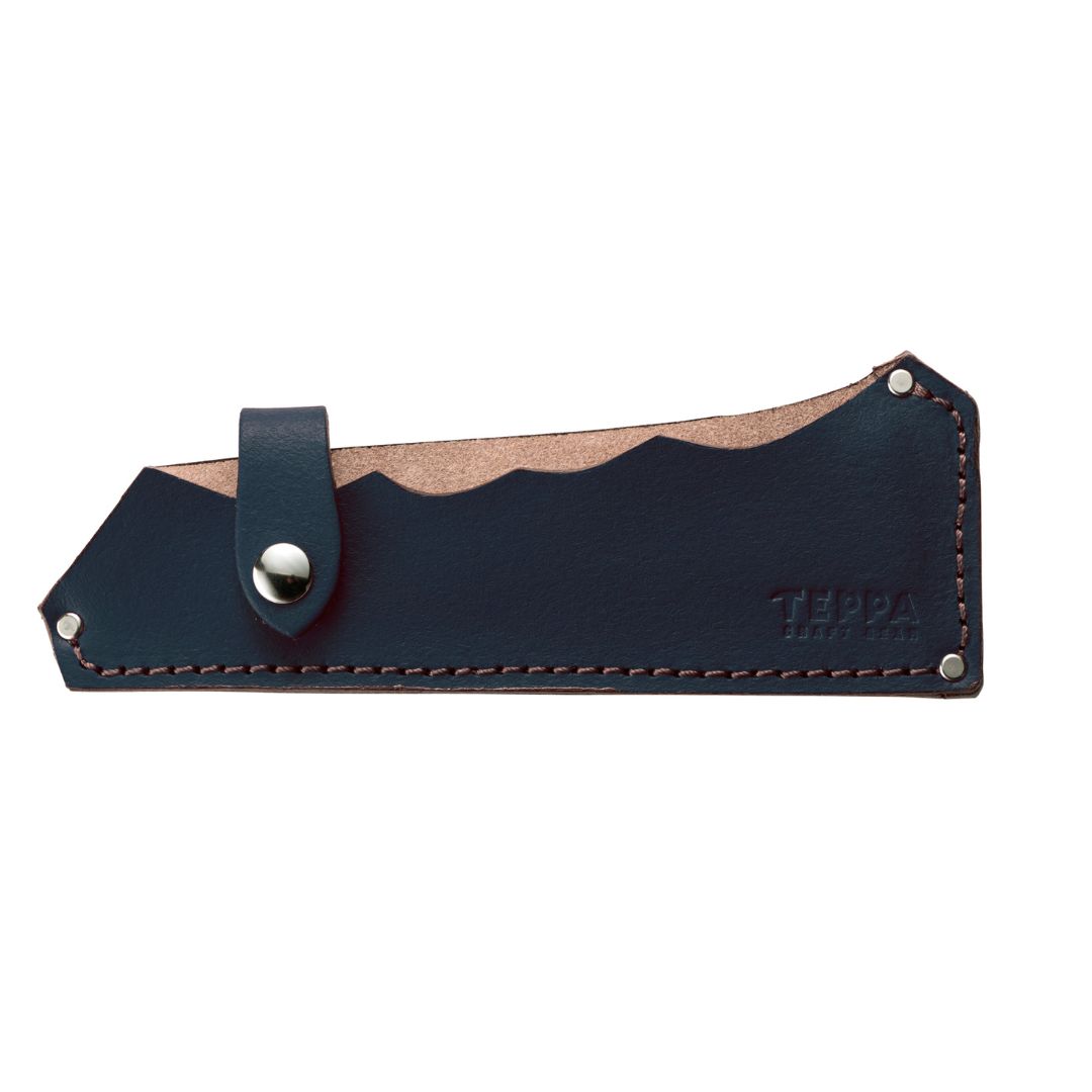【ふるさと納税】[TEPPA] 焚火鉈 粟 インディゴ 専用革ケース付 キャンプ用品 アウトドア用品 【031S007】