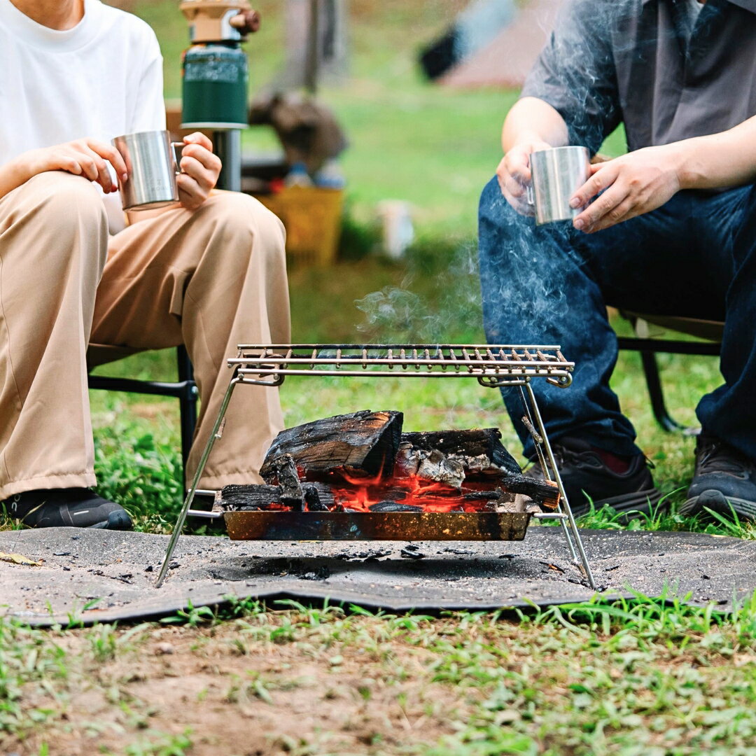 [KOGU] バーベキュースタンド ステンレス製 組立簡単 bbq 焚き火台 焚火台 アウトドア用品 キャンプ用品 燕三条製 