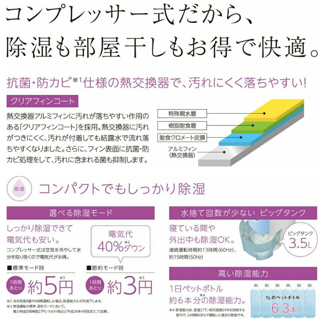 【ふるさと納税】[コロナ] 衣類乾燥におすすめ 除湿機 7畳（50Hz）/8畳（60Hz） BD-6323(AS)　コンプレッサー式　花粉＆黄砂＆梅雨シーズンの部屋干しに 家電【065P003】