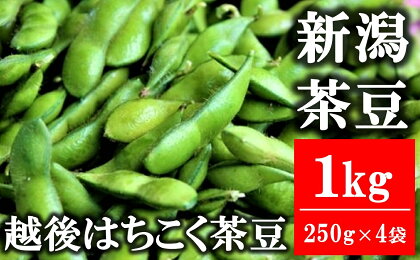 【先行予約】大粒・風味豊かな枝豆！柏崎の早生茶豆「越後はちこく茶豆」 1kg（250g×4袋）【期間・数量限定】【 新潟県 柏崎市 】