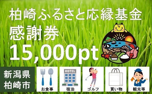 11位! 口コミ数「0件」評価「0」柏崎ふるさと応縁基金感謝券（15,000pt）【 新潟県 柏崎市 】