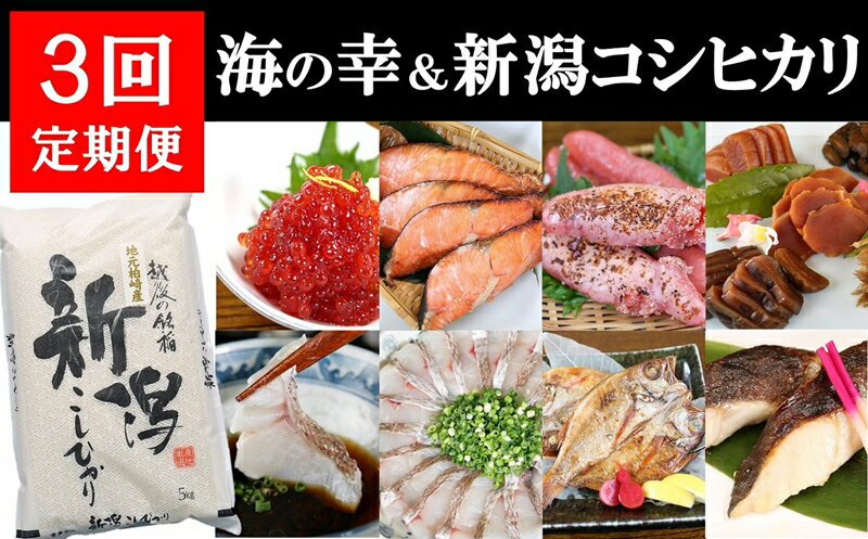 37位! 口コミ数「0件」評価「0」【3ヶ月定期便】日本海鮮魚センター厳選！月替わり海の幸＆コシヒカリ（5kg）セット 海の幸特集【 新潟県 柏崎市 】