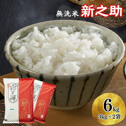 【令和5年産米】柏崎産 新之助 無洗米 6kg（3kg×2袋）【 お米 無洗米 新潟県 柏崎市 】