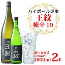 【ふるさと納税】 王紋 大吟醸 極辛19 【日本酒ハイボール ハイボール 大吟醸 吟醸 辛口 720ml 1.8L 2本 セット お中元 贈答用 E89_03 ...