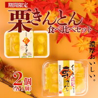 【ふるさと納税】 期間限定 栗きんとん 食べ比べ 450g 2個 セット(くりーみー栗きんとん250g×1、甘さ控えめ栗きんとん200g×1)栗鹿ノ子 鹿の子 モンブラン くり マロン 金団 あんこ 豆 おせち 正月 亜月亭 宮野食品 新潟県 新発田市