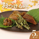 【ふるさと納税】 つけもの 5点 セット 【 さくまのお漬物5点セット 美〜なす 味噌漬け 奈良漬 しそ 紫蘇 味噌 かつお だし わらび 芋 つる 漬物 漬け...