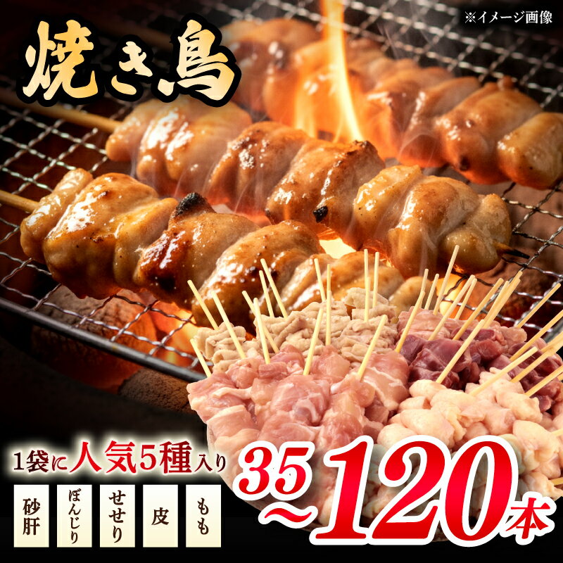 【ふるさと納税】 配達日指定可 焼き鳥 35～120本 5種盛 もも 皮 せせり 砂肝 ぼんじり 小分け やきと..
