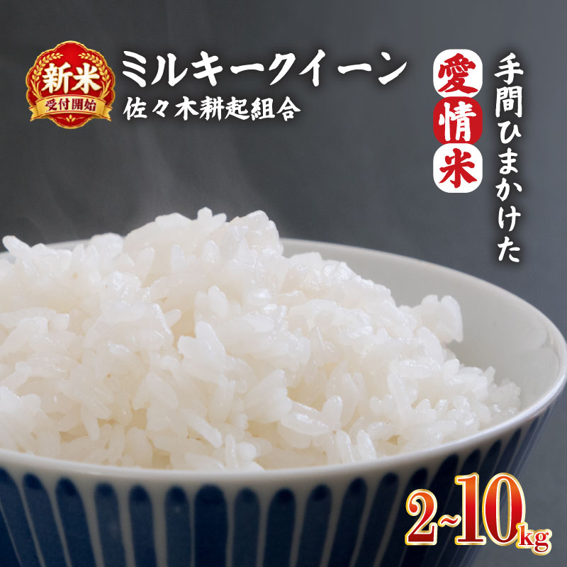 新米 令和8年産 ミルキークイーン 選べる 2kg 4kg 6kg 10kg 単品 米 白米 精米 玄米 ご飯 料理 おにぎり 弁当 新潟県産 新潟産 新発田産 ミルキークイーン 佐々木耕起組合 新潟県 新発田市 非常食 常備食 ssk011P