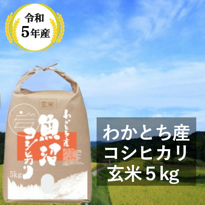 令和5年産 わかとち産 魚沼コシヒカリ 特別栽培 棚田米「玄米」5kg 新潟県 小千谷市 r05-10-2W