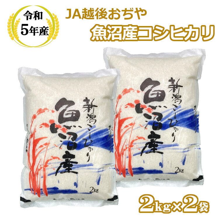 【ふるさと納税】＜令和5年産＞ 魚沼産コシヒカリ2kg×2袋（JA越後おぢや）白米 魚沼 米 r05-11-2JA