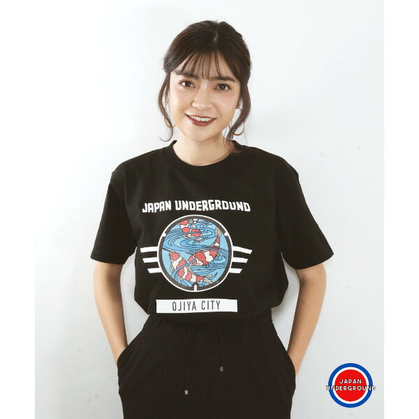 【ふるさと納税】新潟県 小千谷市 マンホール Tシャツ（黒） 錦鯉デザイン【XLサイズ】 素材 コットン100% r05-014-008-4