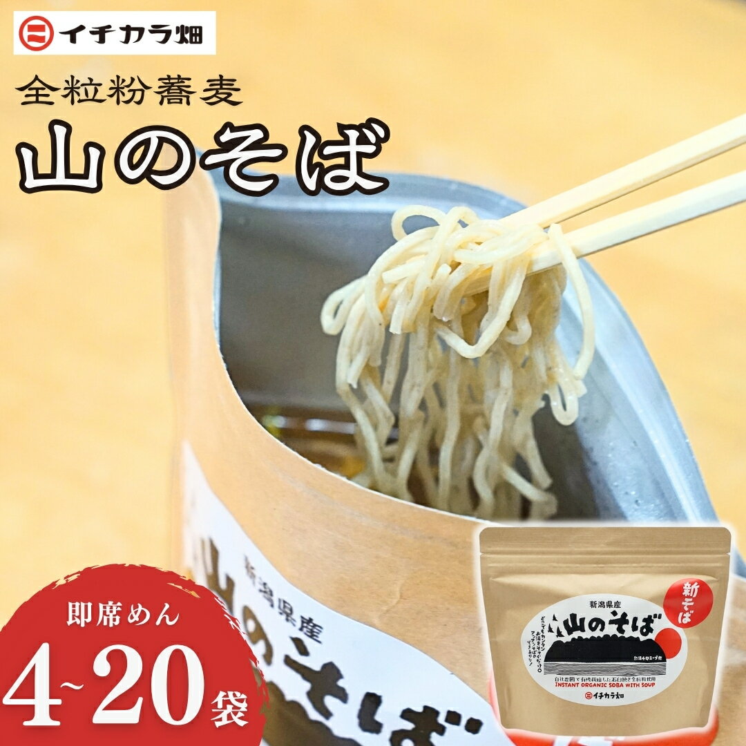 山のそば 選べる数量 4個 / 6個 / 20個セット イチカラ畑 | そば 蕎麦 ソバ 自社農園 特産品 グルメ おすすめ 人気 インスタント アウトドア 非常食 新潟県 小千谷市[0021-0008SV00-01]