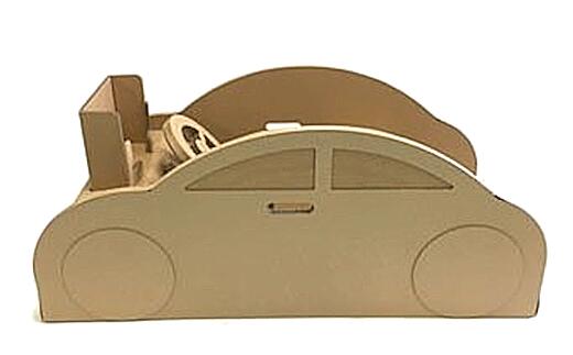 [工作×遊び×車]段ボール製 組み立て遊具「キッズドライバー」 ハンドル付き運転席キット フーゲツ [0014-0003-01]