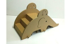 【ふるさと納税】おもちゃ 滑り台 子供 ダンボール ゾウのすべり台 画像1