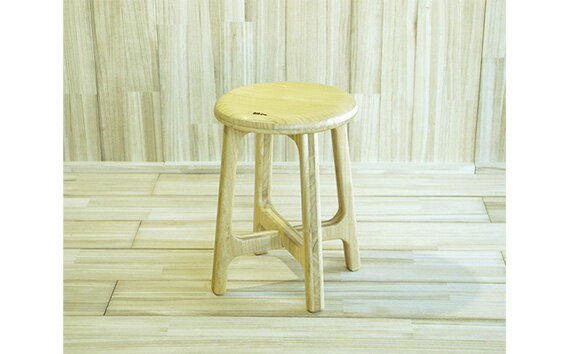 桐のラウンドスツール H45（ナチュラル）天然無垢の桐でできた椅子《サイズ：約W365 D365（座面320） H450（mm）・重さ：約1.8kg》家具インテリア 加茂市 イシモク